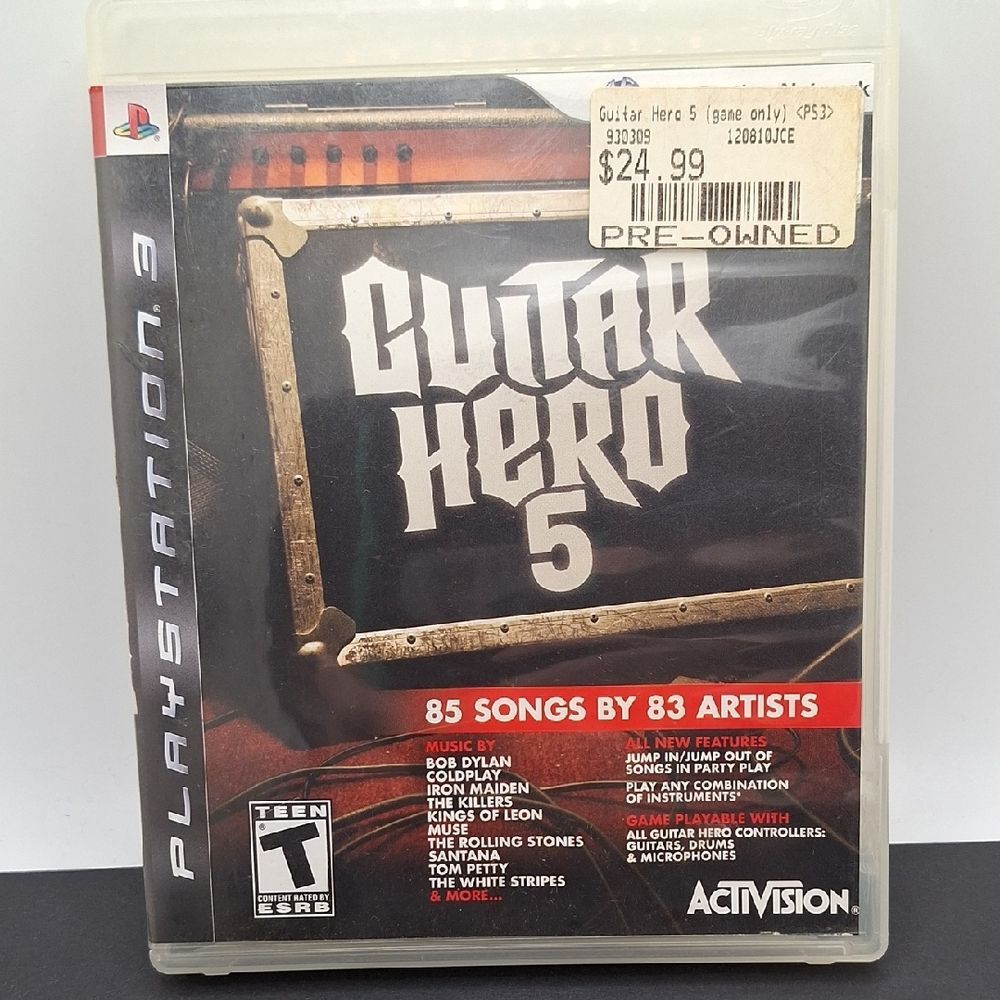 Guitar Hero 5 for PlayStation 3 - Black